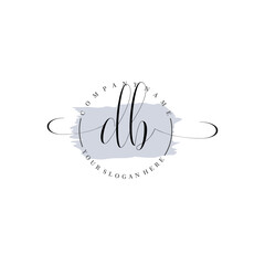 DB Initial handwriting logo vector. Hand lettering for designs.