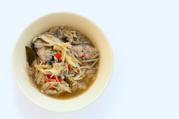 Preserved bamboo shoot with catfish curry