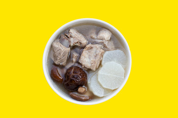 Pork rib soup with white radish and shiitake mushroom