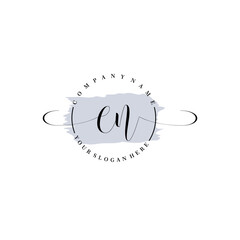 EN Initial handwriting logo vector. Hand lettering for designs.