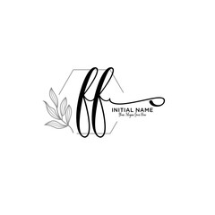 Letter FF, Beauty and fashion logo design vector, Beautiful logotype collection