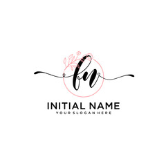 Letter FN, Beauty and fashion logo design vector, Beautiful logotype collection