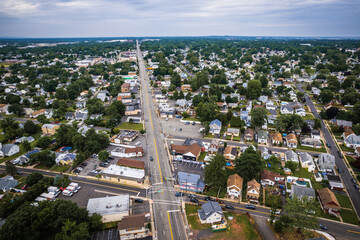 Aerial Drone of Homes in Edison New Jersey 