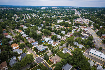 Aerial Drone of Homes in Edison New Jersey 