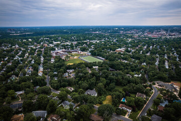 Fototapeta na wymiar Aerial Drone of Homes in Edison New Jersey 