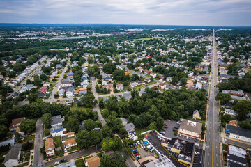 Aerial Drone of Homes in Edison New Jersey 