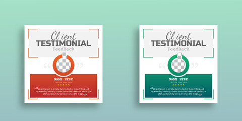 Feedback customer testimonial social media Instagram post template