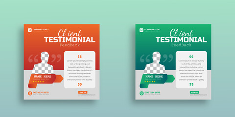 Feedback customer testimonial social media Instagram post template