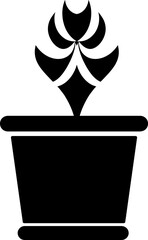 plant in pot and tree icon vector art on white background,,.eps