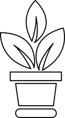 Pot Plants Black Symbol Vector Illustration vector design on white