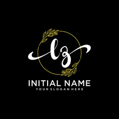 LY Initial handwriting logo vector. Hand lettering for designs.