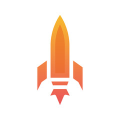 rocket logo gradient design template icon element