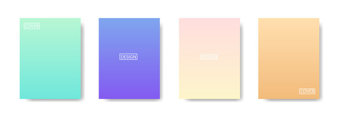 set of abstract background with beautiful gradation color, colorful background for poster flyer banner backdrop.vertical banner.cool fluid background vector illustration