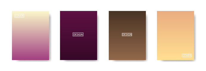 set of abstract background with beautiful gradation color, colorful background for poster flyer banner backdrop.vertical banner.cool fluid background vector illustration