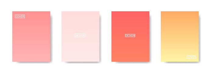 set of abstract background with beautiful gradation color, colorful background for poster flyer banner backdrop.vertical banner.cool fluid background vector illustration