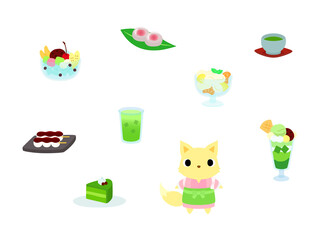 和カフェメニュー6　キツネの店員付