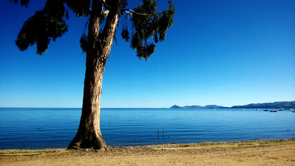 beatiful view from titicaca lake