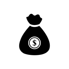 Dollar Bag Icon Vector Art. Best Dollar Bag Icon For Mobile Apps Menu Design