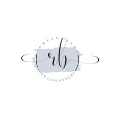RB Initial handwriting logo vector. Hand lettering for designs.