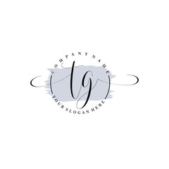 TG Initial handwriting logo vector. Hand lettering for designs.