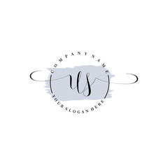 US Initial handwriting logo vector. Hand lettering for designs.