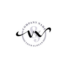 VX Initial handwriting logo vector. Hand lettering for designs.