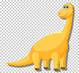 Cute brachiosaurus dinosaur isolated