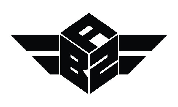 ABZ three letter gaming logo in polygon cube shape logo design vector template. wordmark logo | emblem logo | monogram logo | initial letter logo | sports logo | minimalist logo | typography logo |
