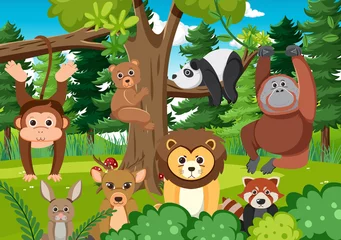 Cute wild animals in the forest © blueringmedia