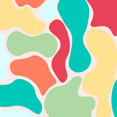 Colorful Abstract Organic Shapes Blob Background Wallpaper