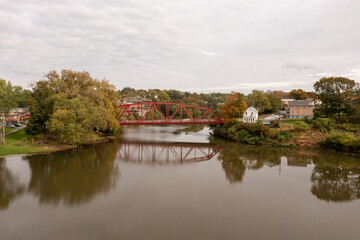 Fototapeta na wymiar Esopus Creek Bridge - Saugerties, New York