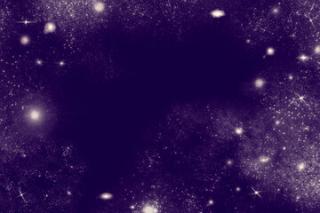 Space stars purple background, Abstract background with copy space, Stardust and bright shining stars in universe, illustration.
