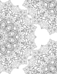 Coloring page for adults beautiful Mandala 