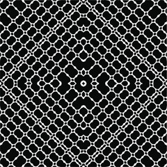 Abstract geometric seamless pattern.  Black and white vector background. monochrome mandala.