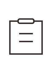 clipboard paste on white with black line