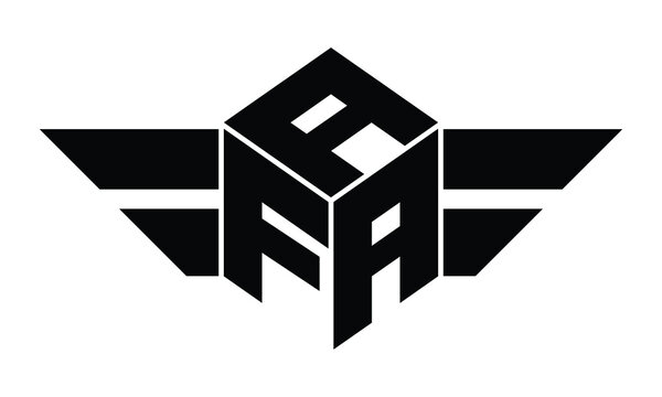 AFA three letter gaming logo in polygon cube shape logo design vector template. wordmark logo | emblem logo | monogram logo | initial letter logo | sports logo | minimalist logo | typography logo |