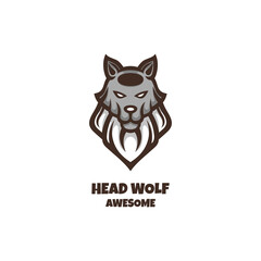 Illustration vector graphic of Head Wolf Logo