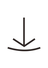 Upload Icon on white with black line