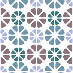 Abstract flower seamless geometric floral pattern for textiles and packaging and gifts and cards and linens and kids