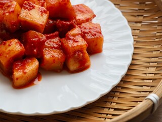 한국의 전통음식 신선한 무 김치, 깍두기