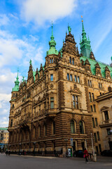 Hamburg city hall or Rathaus in Hamburg, Germany