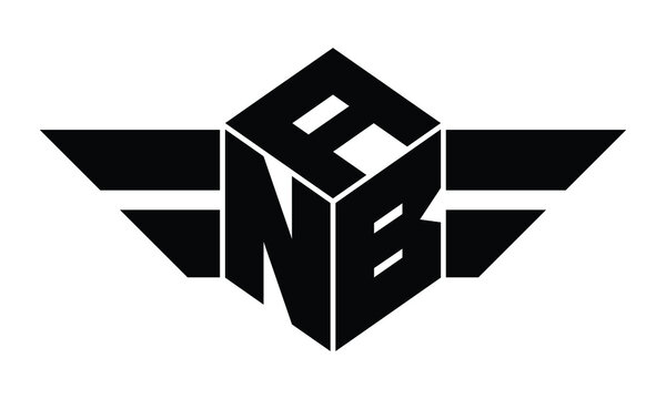 ANB three letter gaming logo in polygon cube shape logo design vector template. wordmark logo | emblem logo | monogram logo | initial letter logo | sports logo | minimalist logo | typography logo |