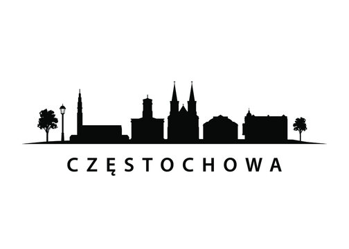 Częstochowa City Skyline, Urban Landscape in Poland, Architecture of Eastern Europe
