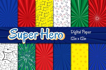Superhero pattern, superhero background, pow comic, superhero comic theme, retro comic background