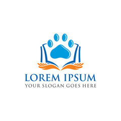 Fototapeta premium pets book logo , veterinary logo