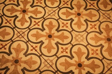 Tile texture background floor in old house