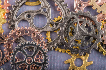 a lot of gears in closeup