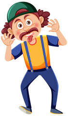 Cheeky man cartoon character