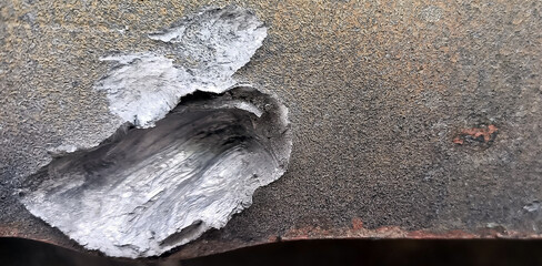 Traces of bullets and fragments on the armor