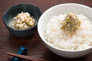 静岡名物のわさび漬け